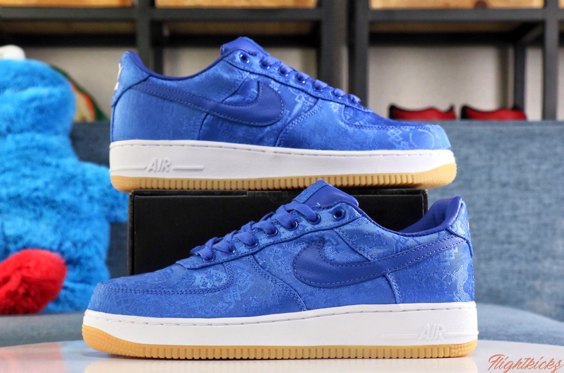 2019 CLOT x Nike Air Force 1 Low Game Royal