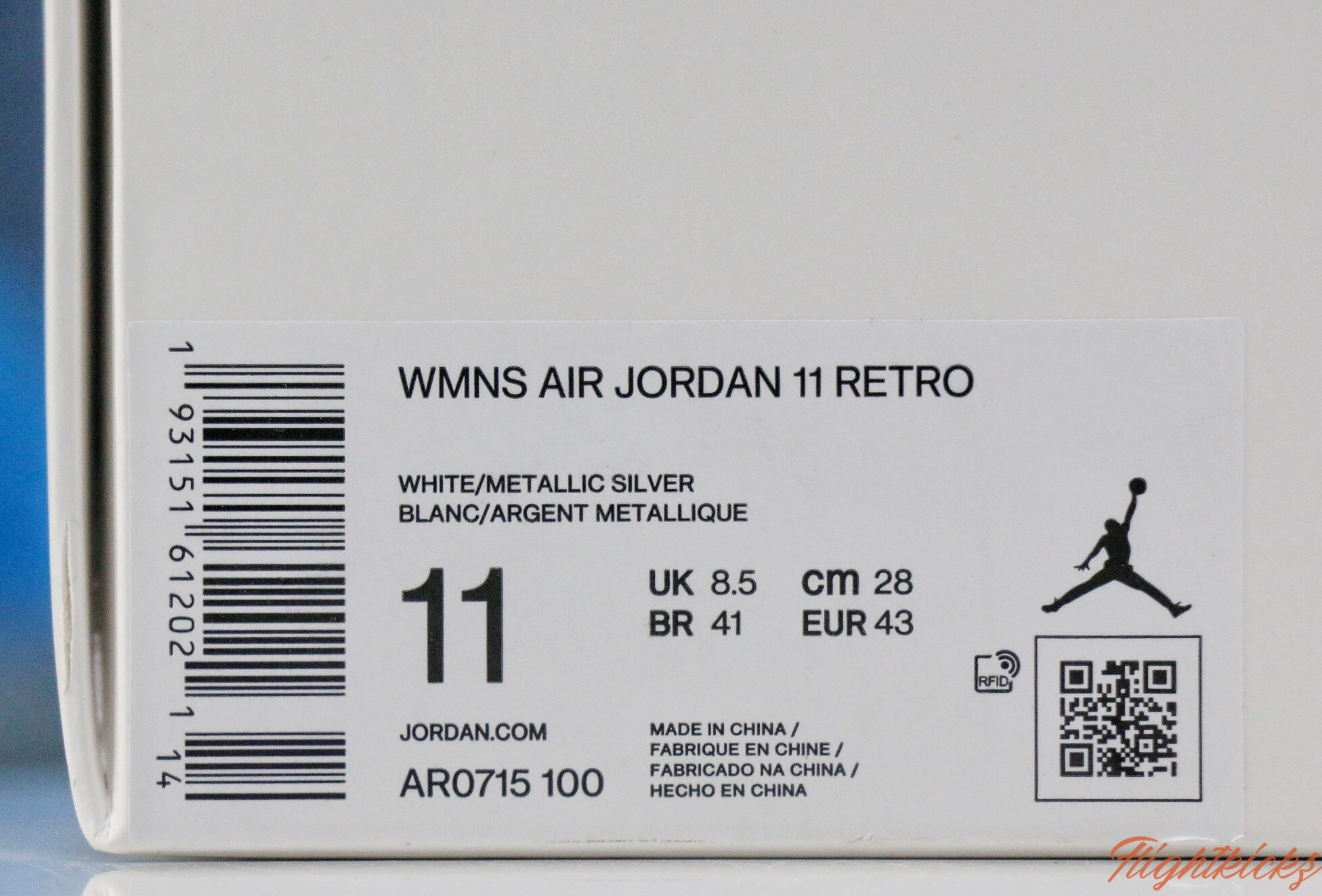 Air Jordan 11 WMNS Metallic Silver 2019(Women)