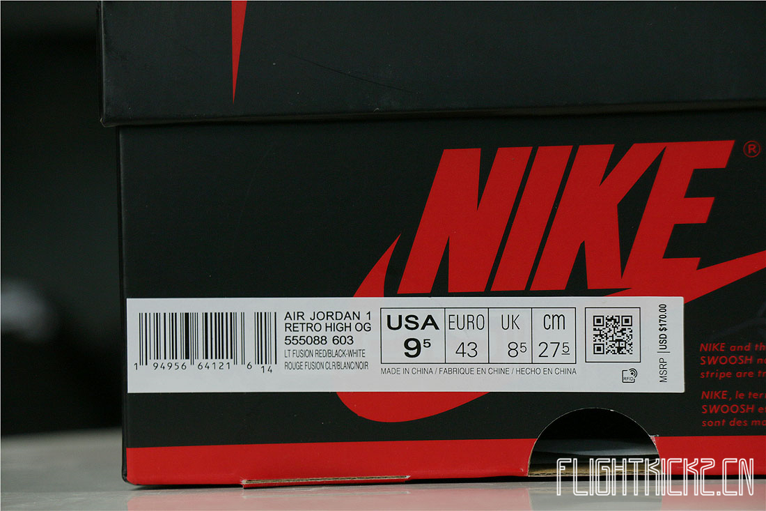 Air Jordan 1 Retro High OG Light Fusion Red