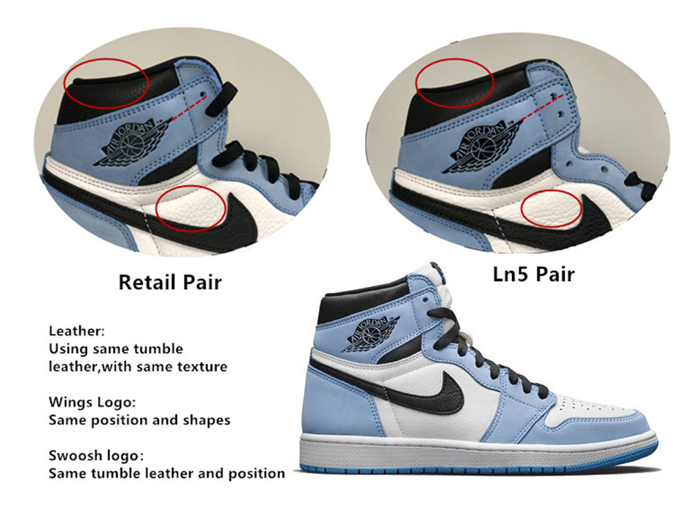 Jordan 1 Retro High White University Blue Black