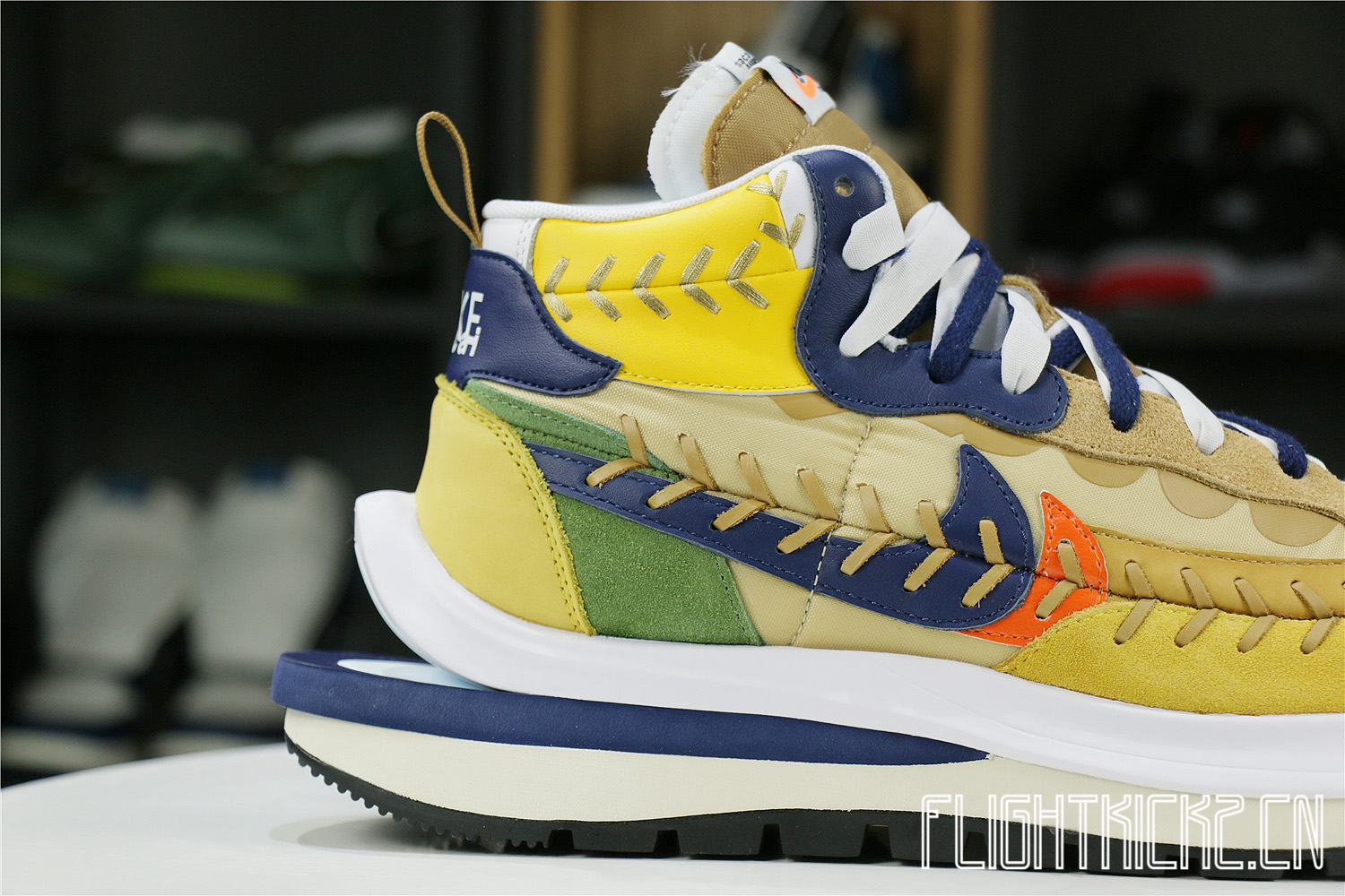 Nike Vaporwaffle sacai Jean Paul Gaultier Sesame Blue