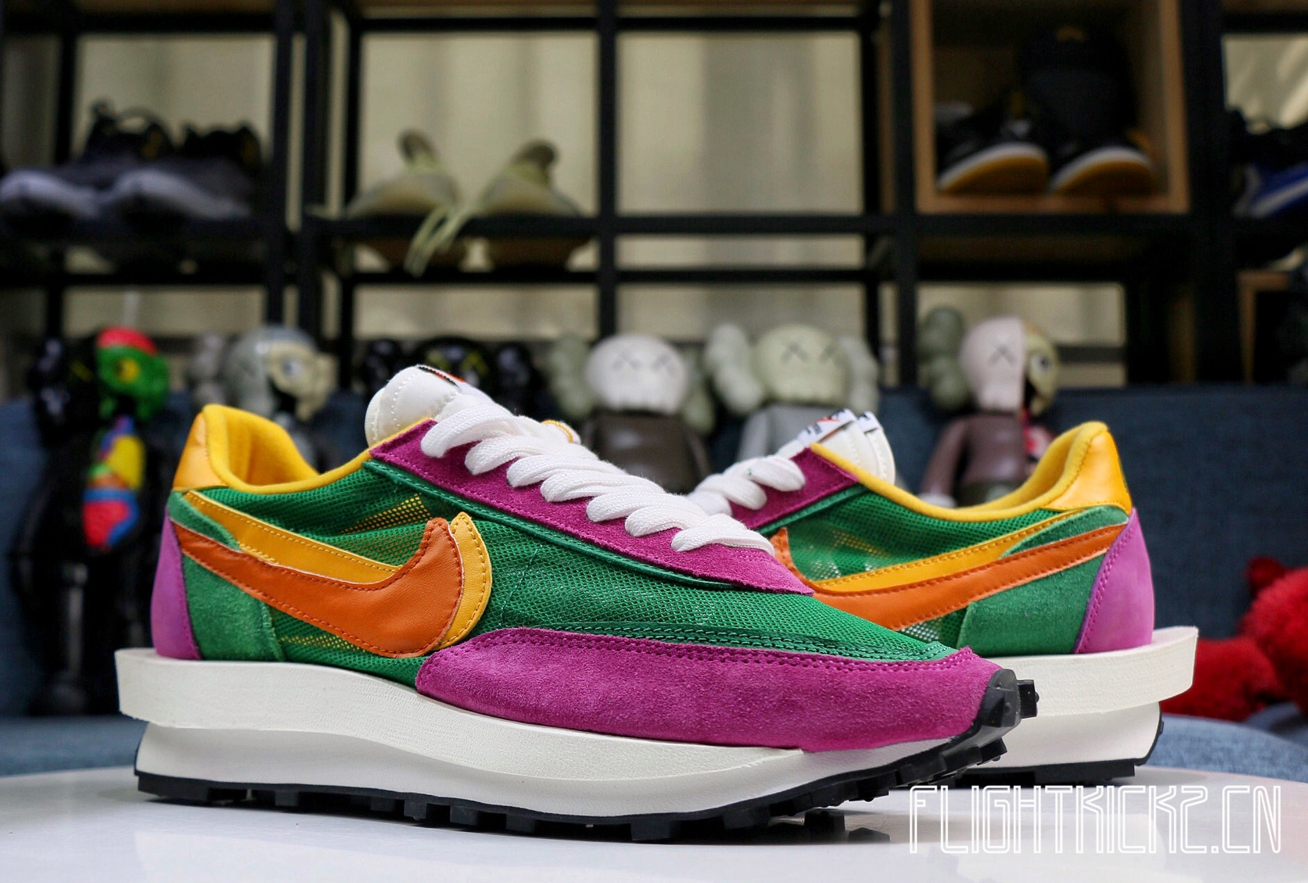 Nike LD Waffle Sacai Green Pink