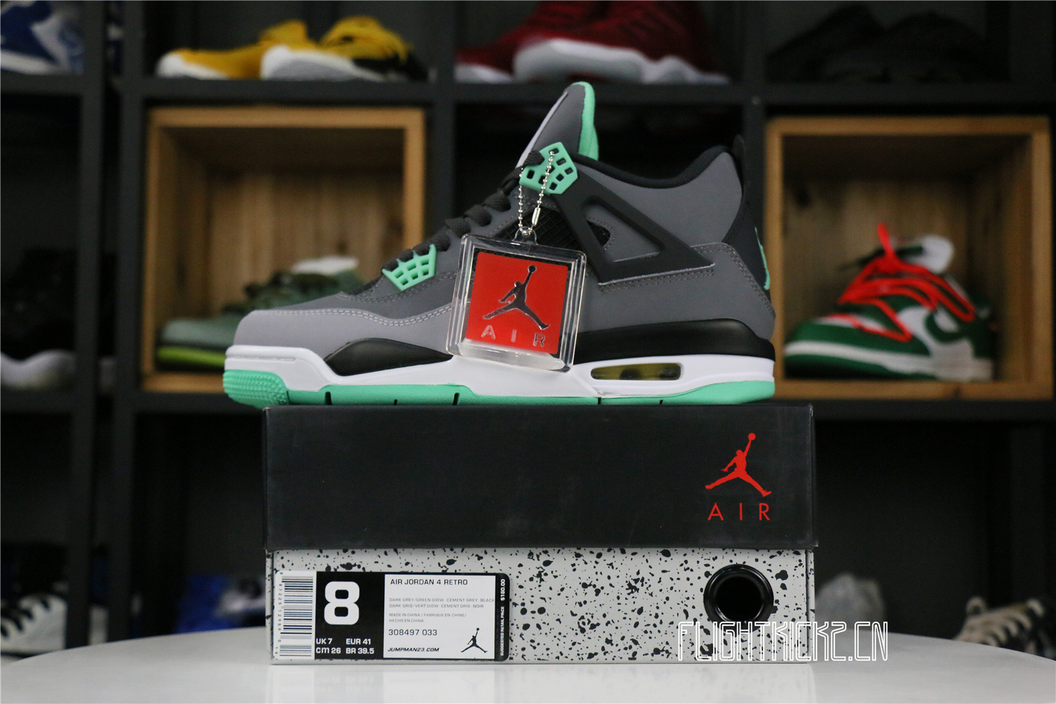 Jordan 4 Retro Green Glow( Ln5 A1 Batch)