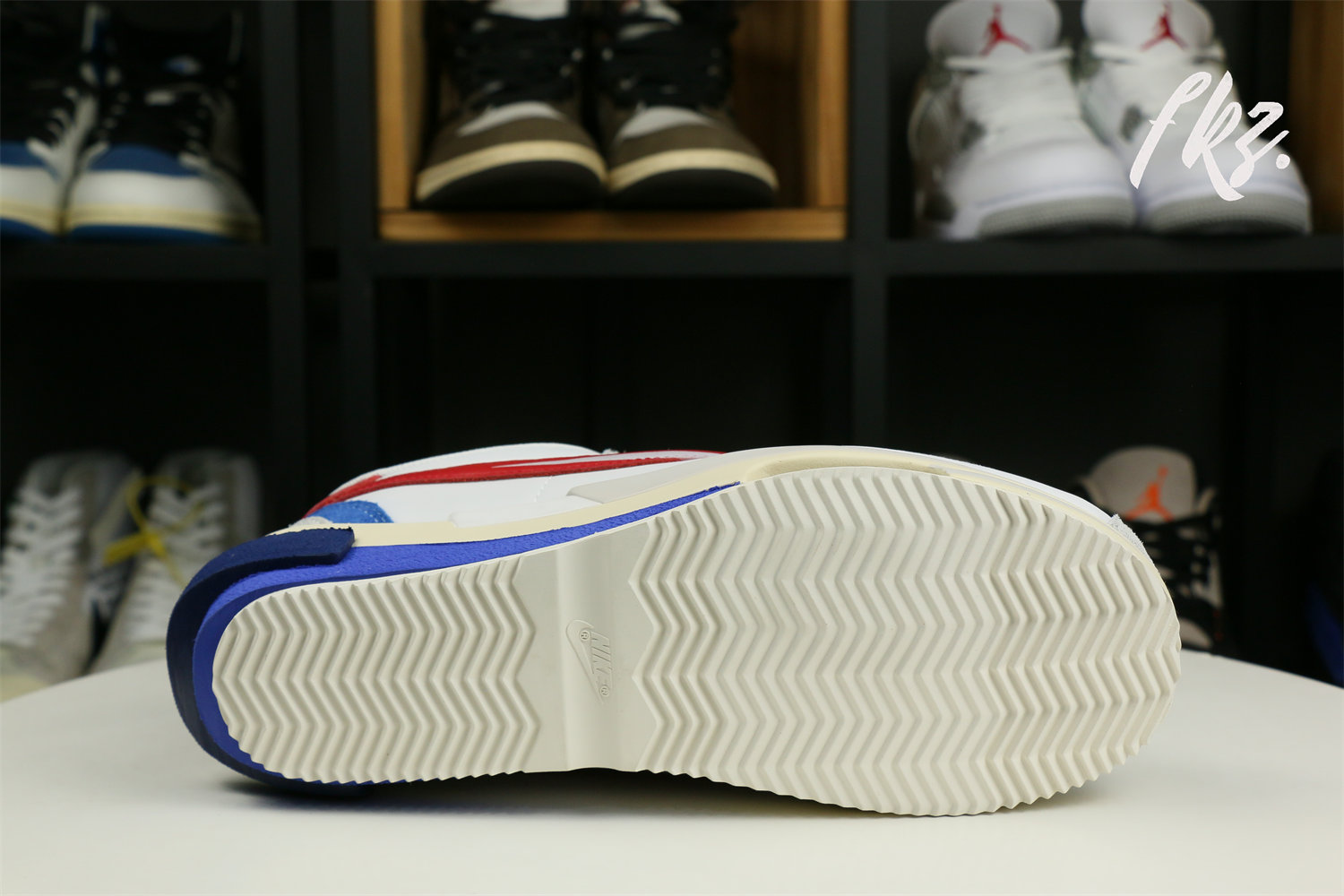 Sacai x Nike Cortez White blue red