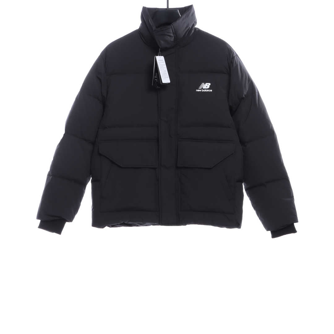 NEW BALANCE solid color large pocket down jacket