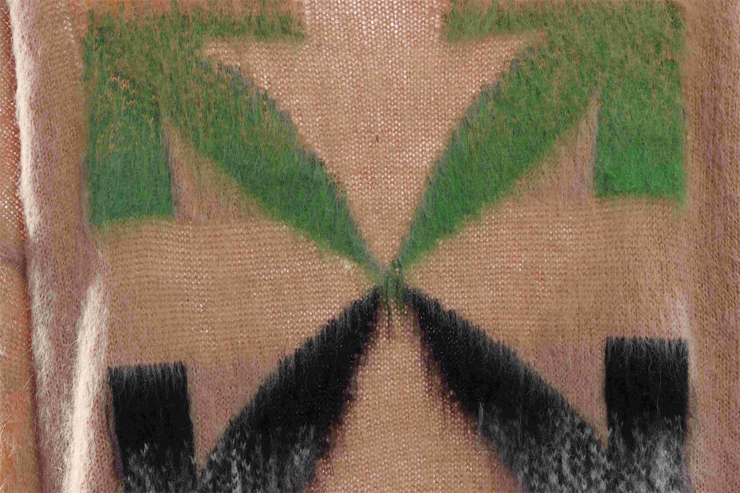 OFF WHITE Mohair Sweater Brown