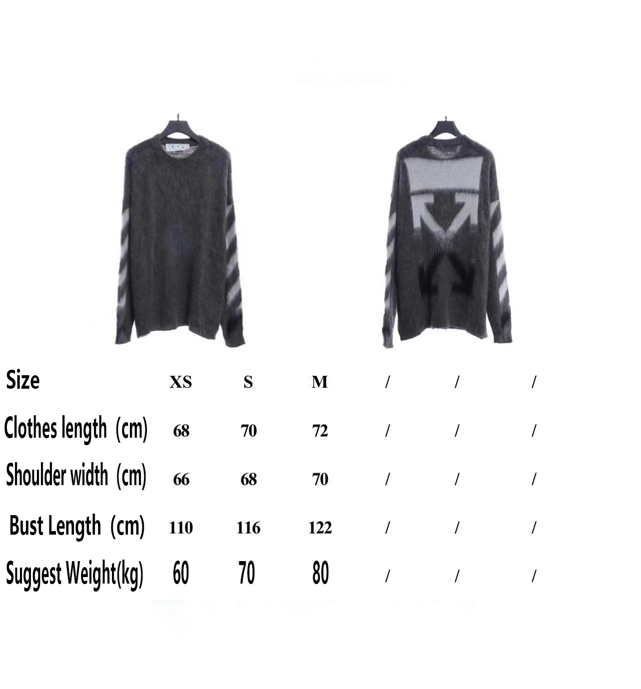 OFF WHITE Mohair Sweater Gradient 3