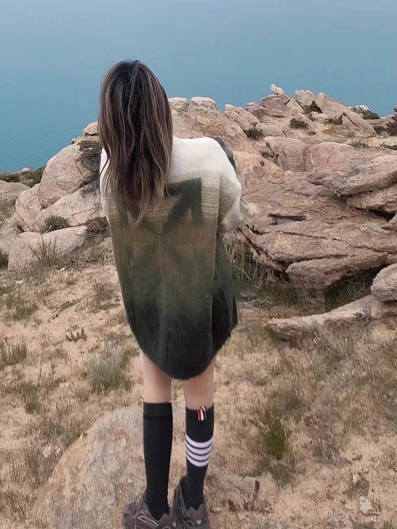 OFF WHITE Mohair Sweater Gradient