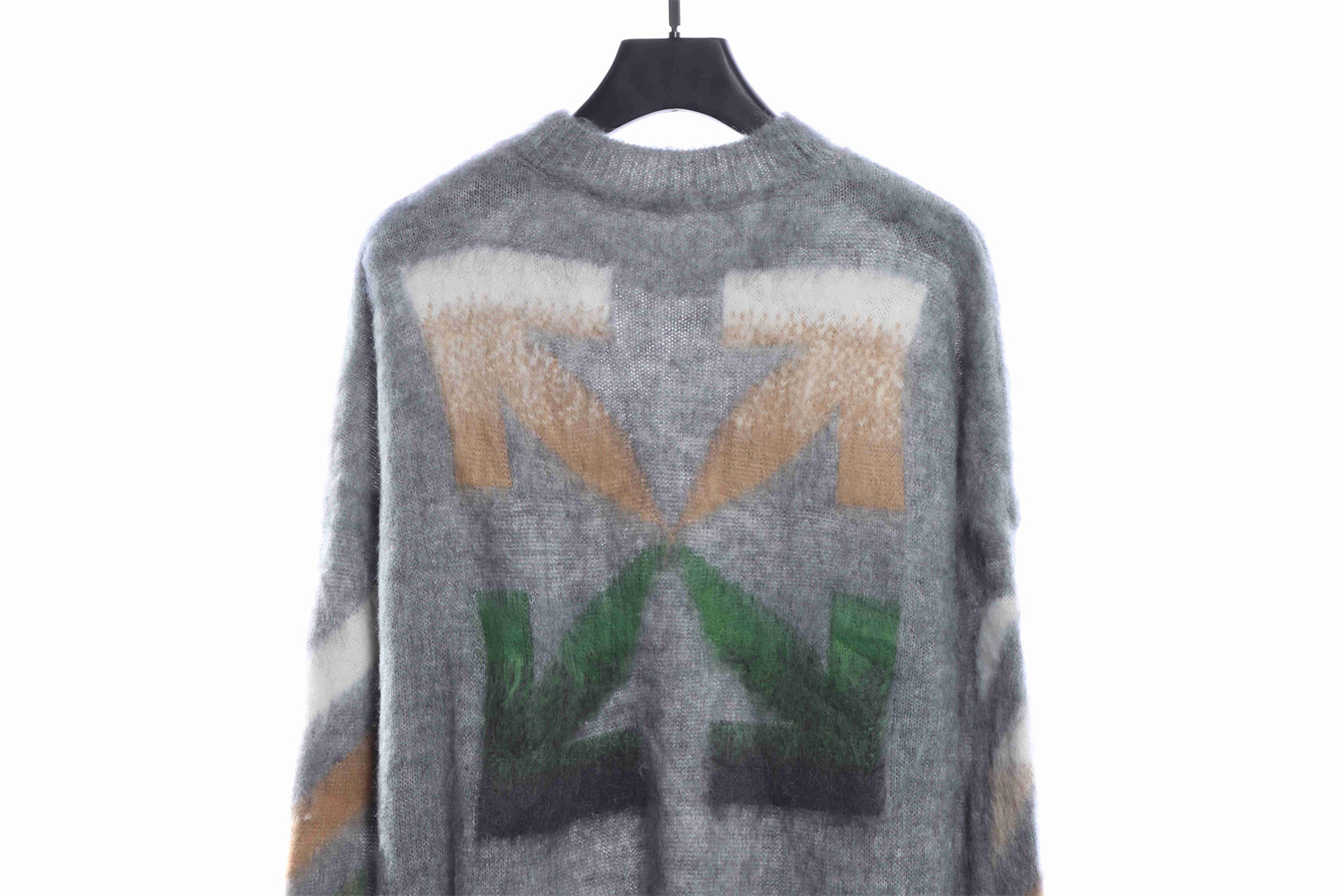 OFF WHITE Mohair Sweater Arrow Gradient