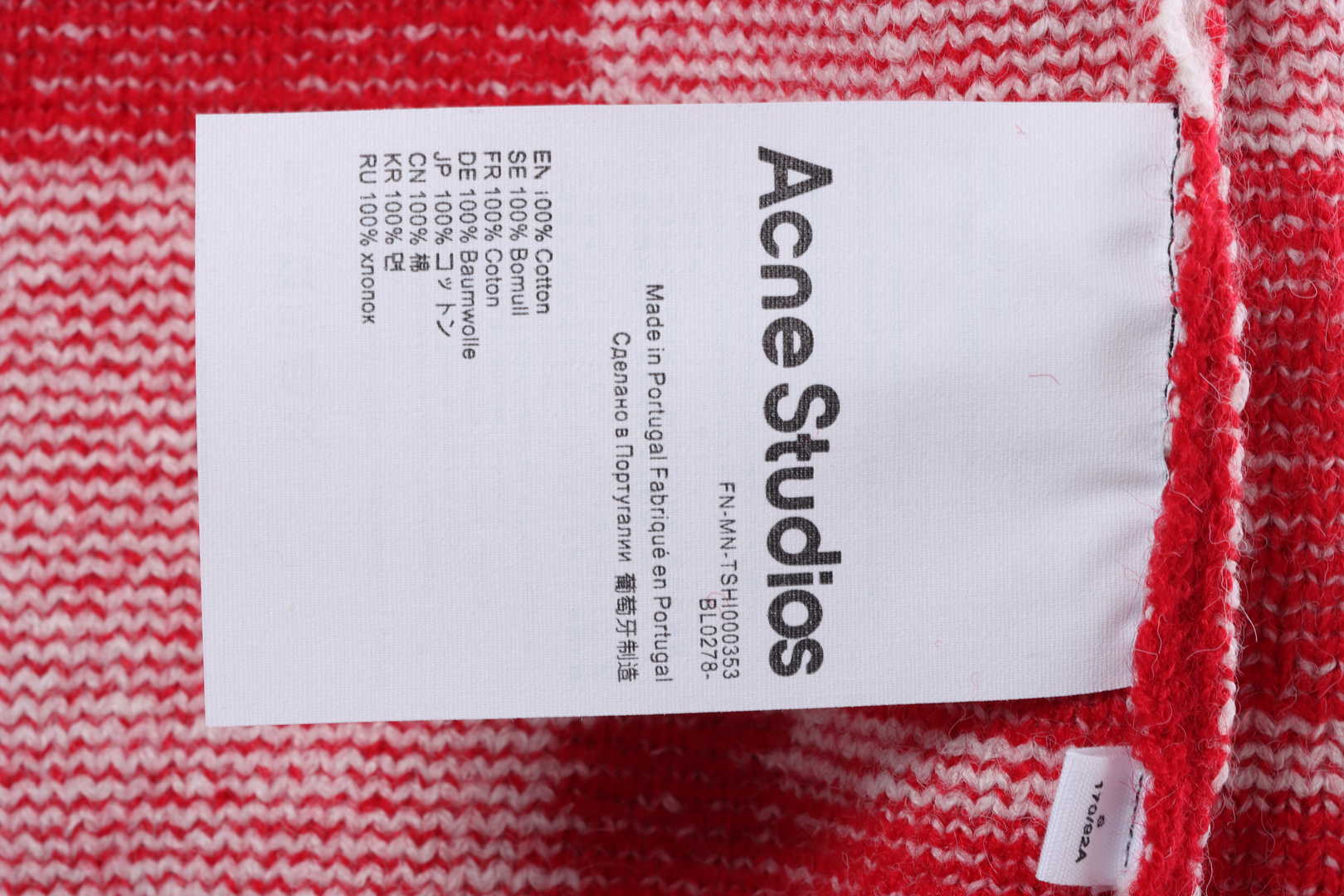 22S SACNE STUDIOS Checkerboard Square Smiley Crew Neck Sweater