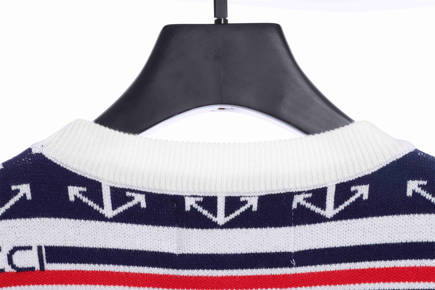 GUC1 guc anchor jacquard wool sweater