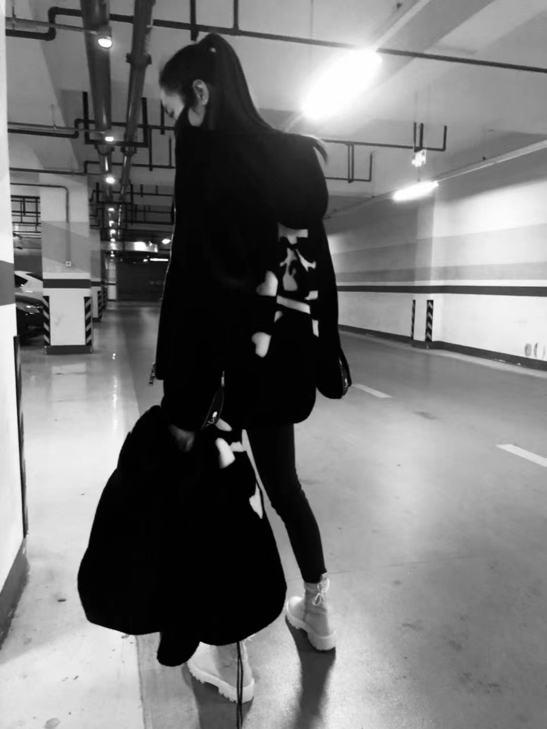 Mastermind Japan MMJ Big Skull Mink Fleece Hooded Fur Coat