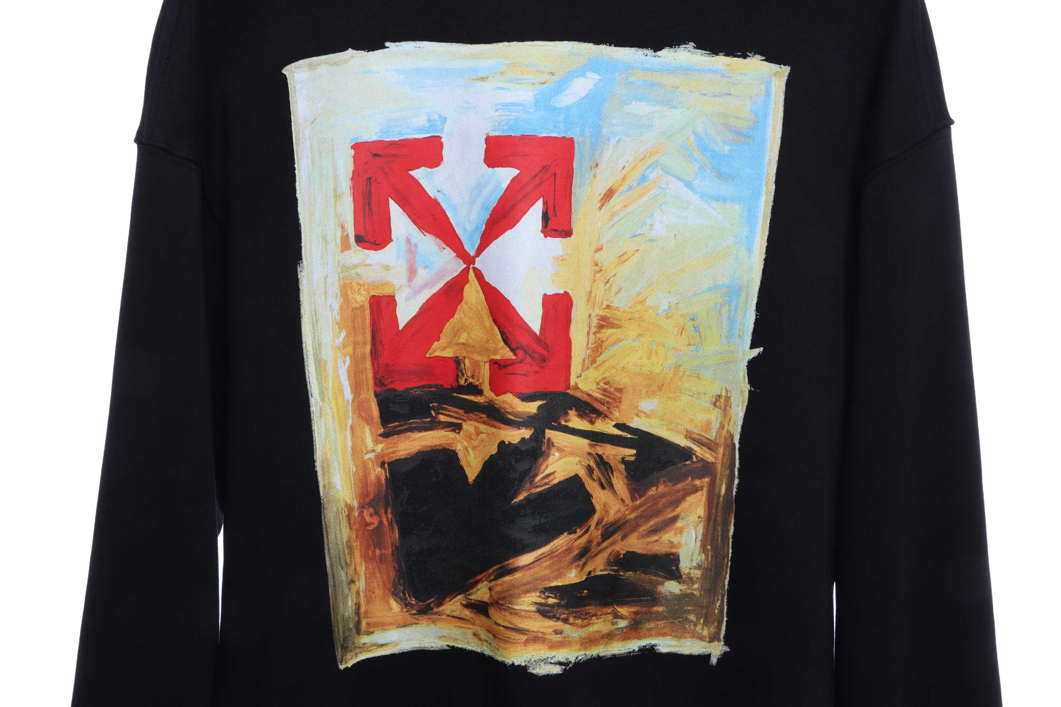 OFFWHITE (OW) environmental limited logo red arrow hoodie