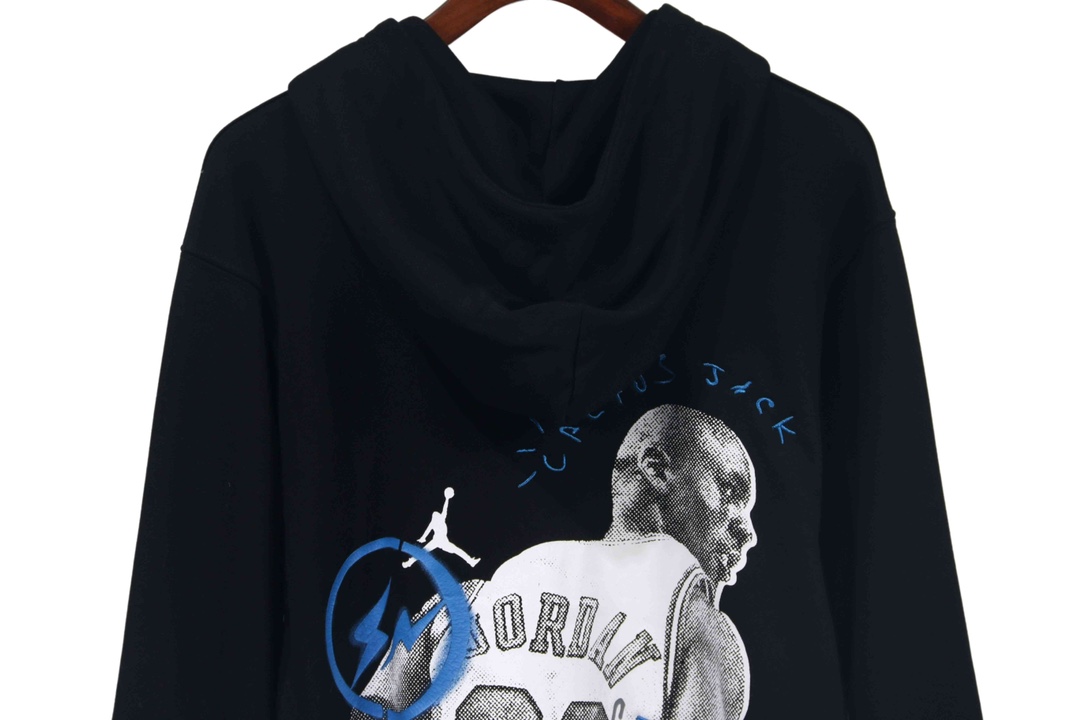 Jordan TS lightning tripartite joint portrait print hoodie