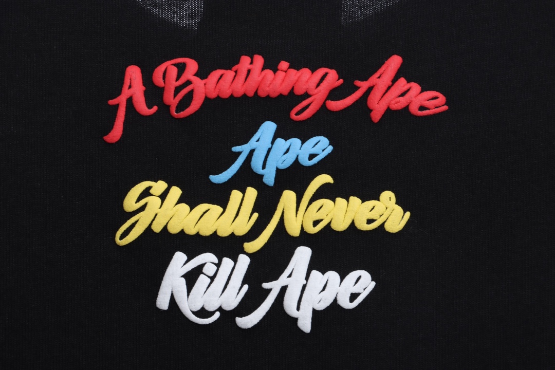 BAPE ape man colorful foam print short sleeves