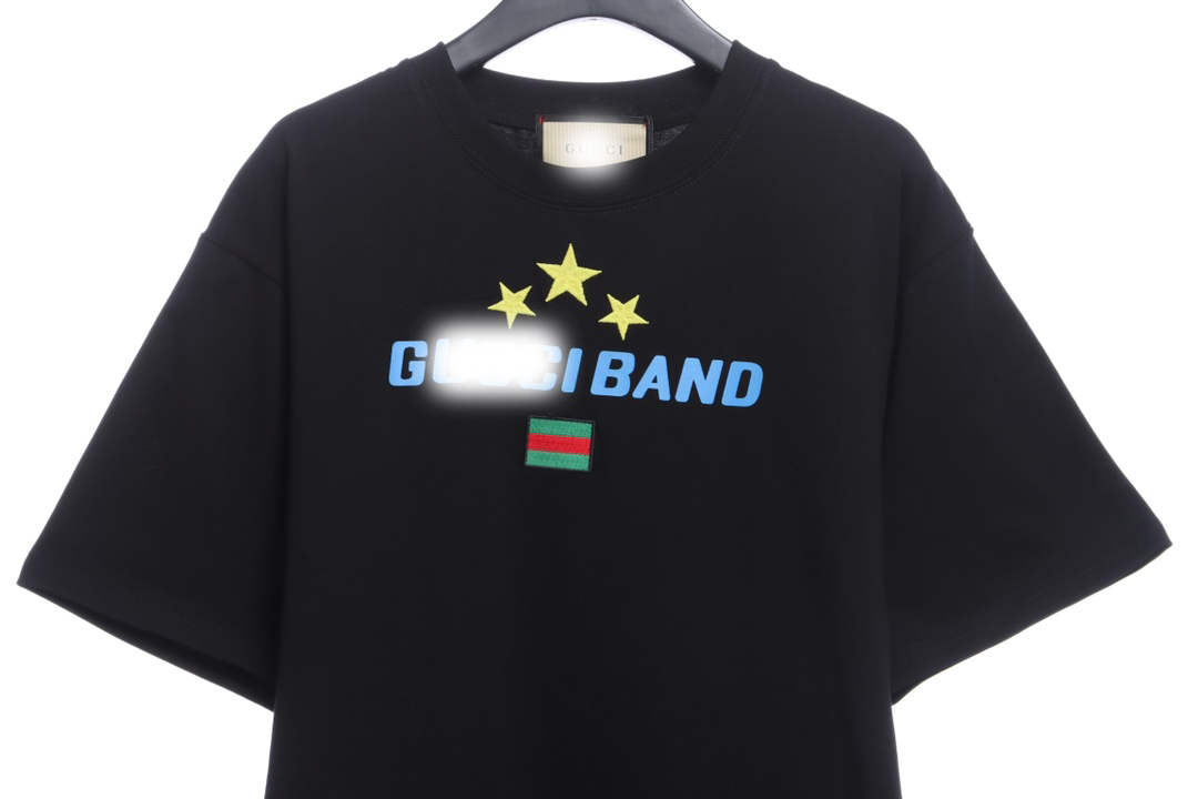 Guc1 BAND star embroidery short sleeves