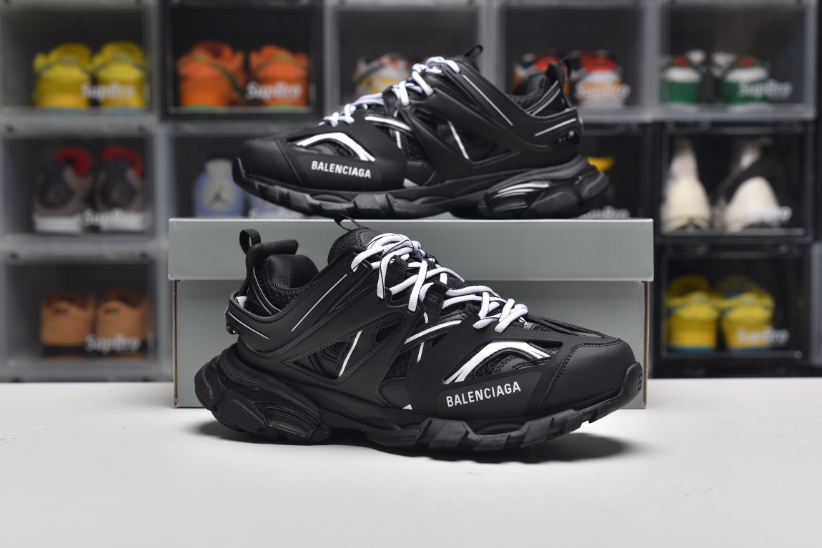 Balenciag* Track Sneaker ‘Black White’