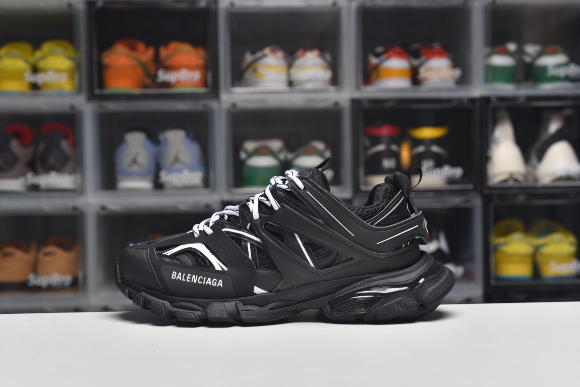 Balenciag* Track Sneaker ‘Black White’