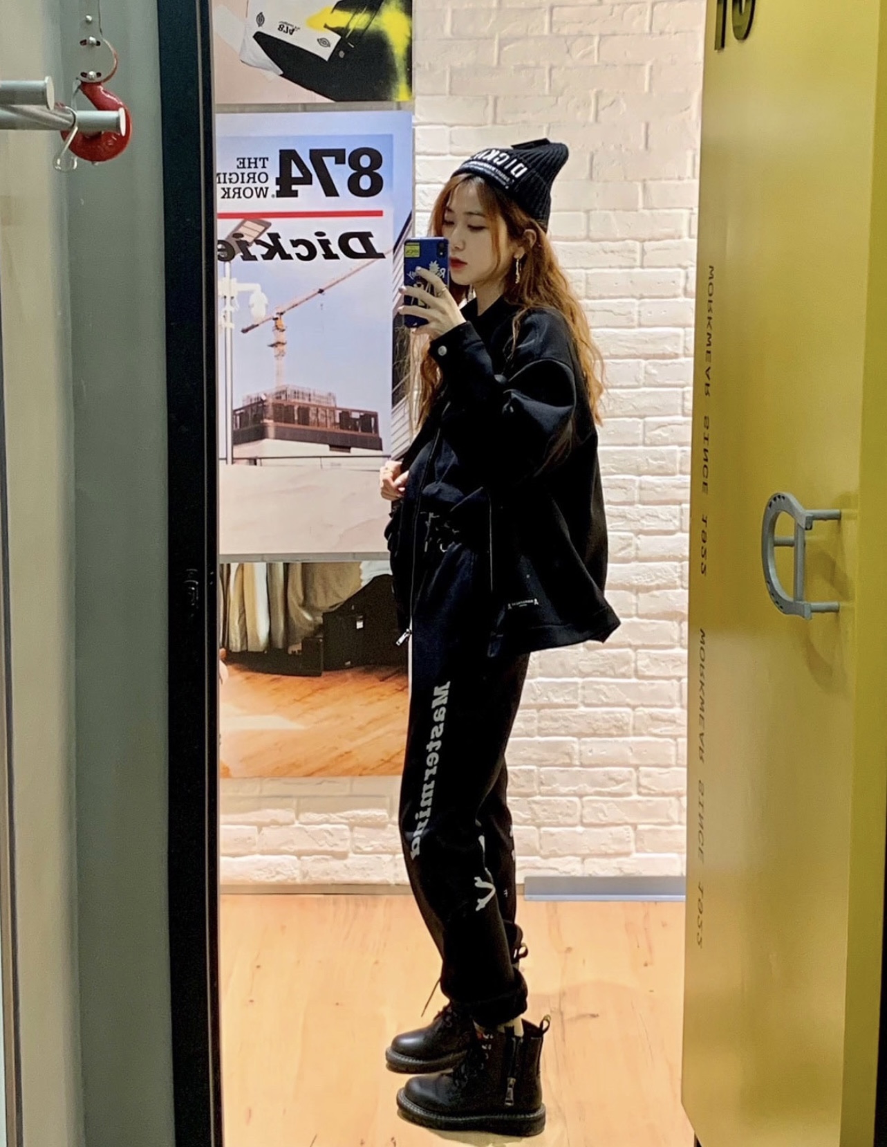 MMJ joint Dickies reflective printed logo trousers