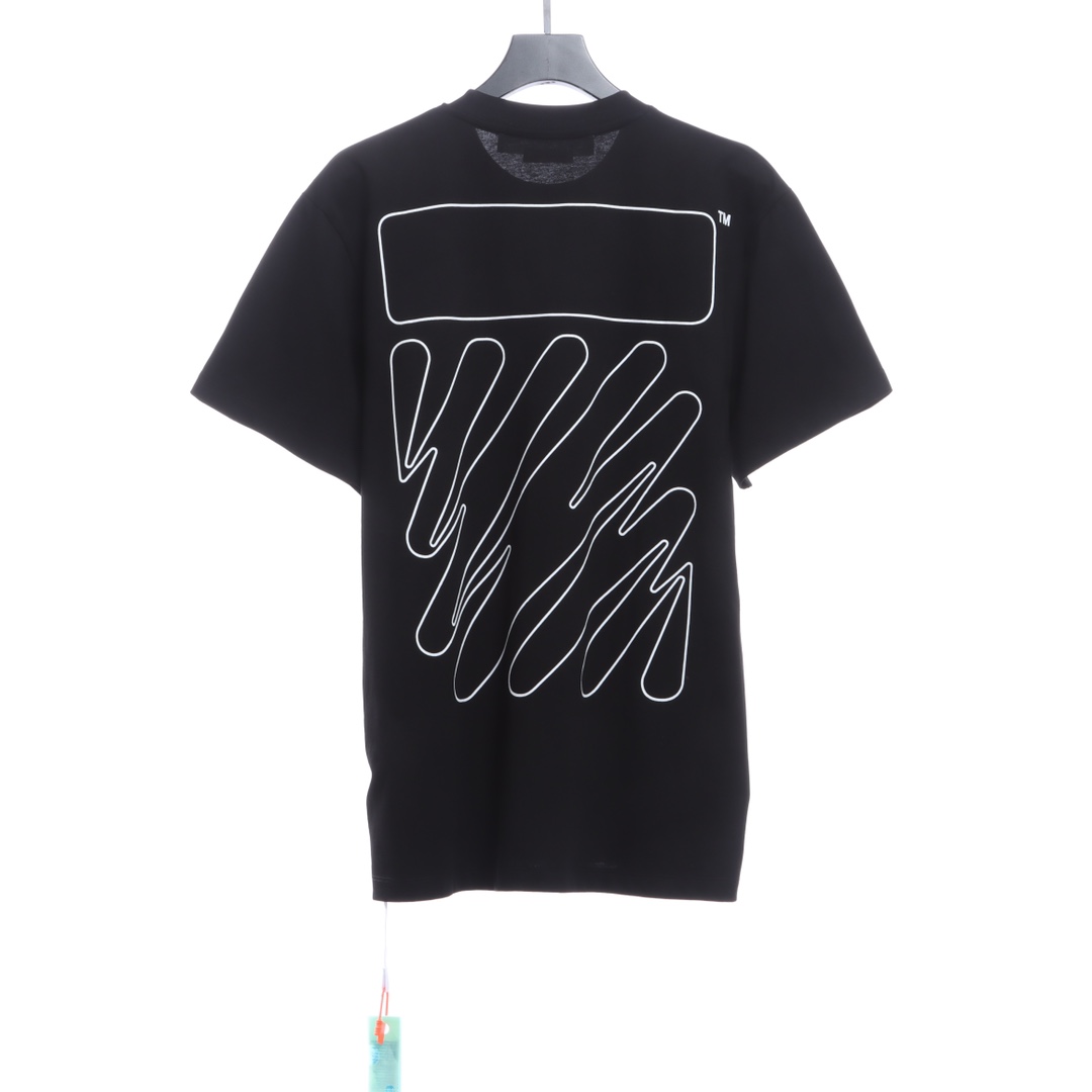 OW graffiti brush zebra crossing short sleeve