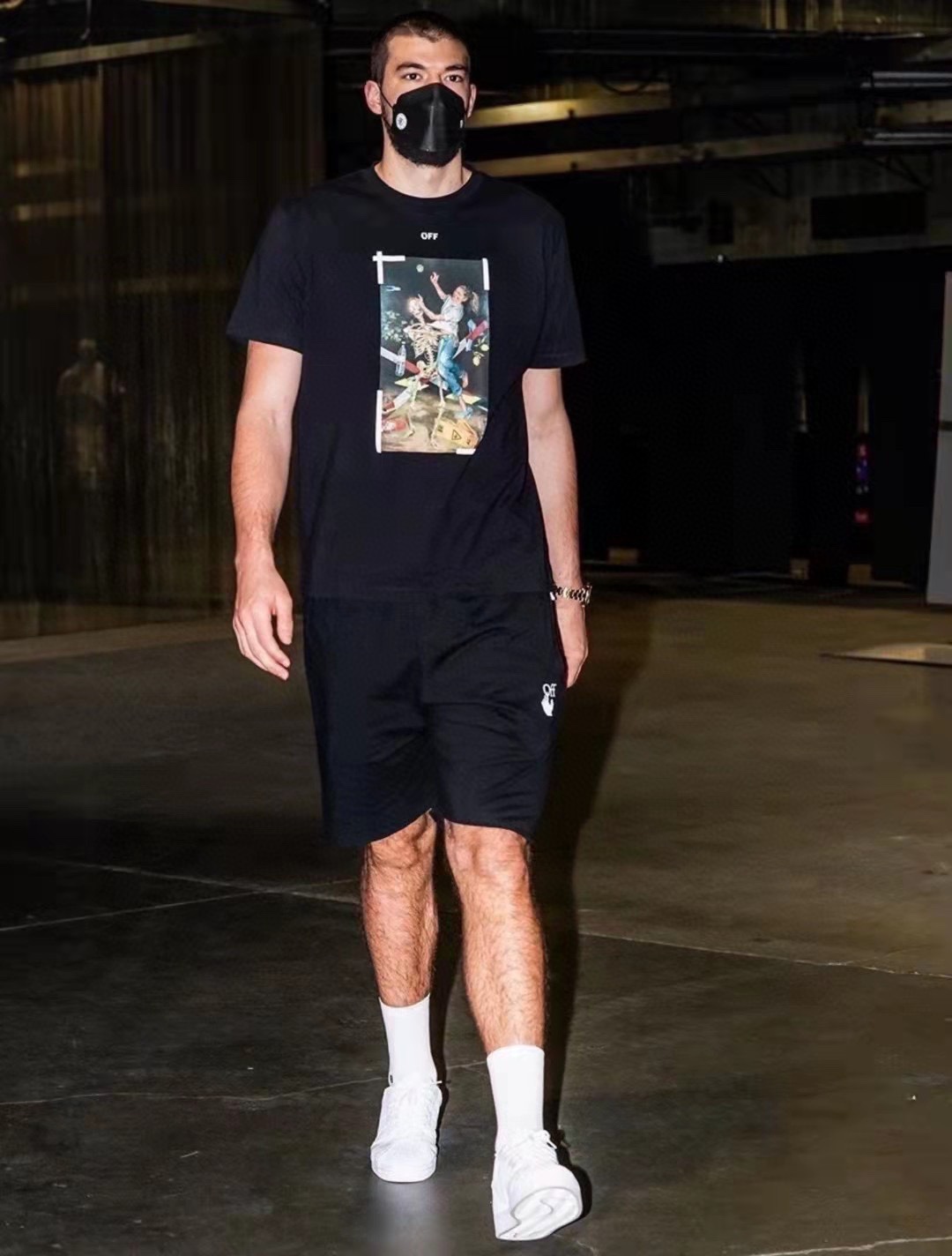 OW purplish red twill shorts