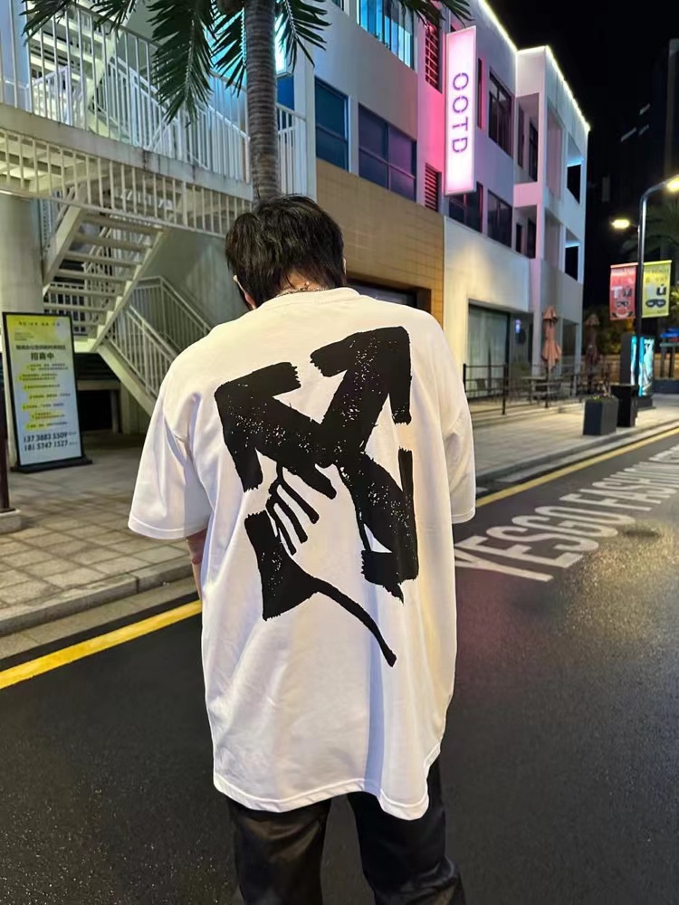 OW palm arrow print short sleeves