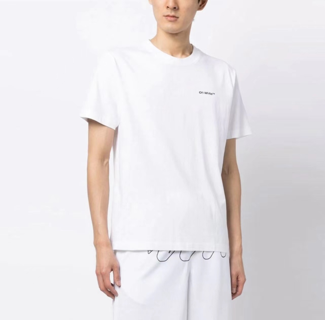 OW graffiti brush zebra crossing short sleeve