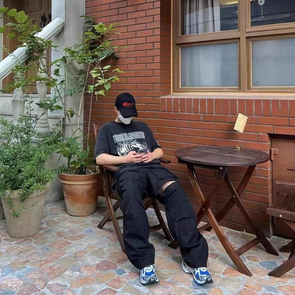 Gra1lz Washed Portrait Short Sleeve T-Shirt