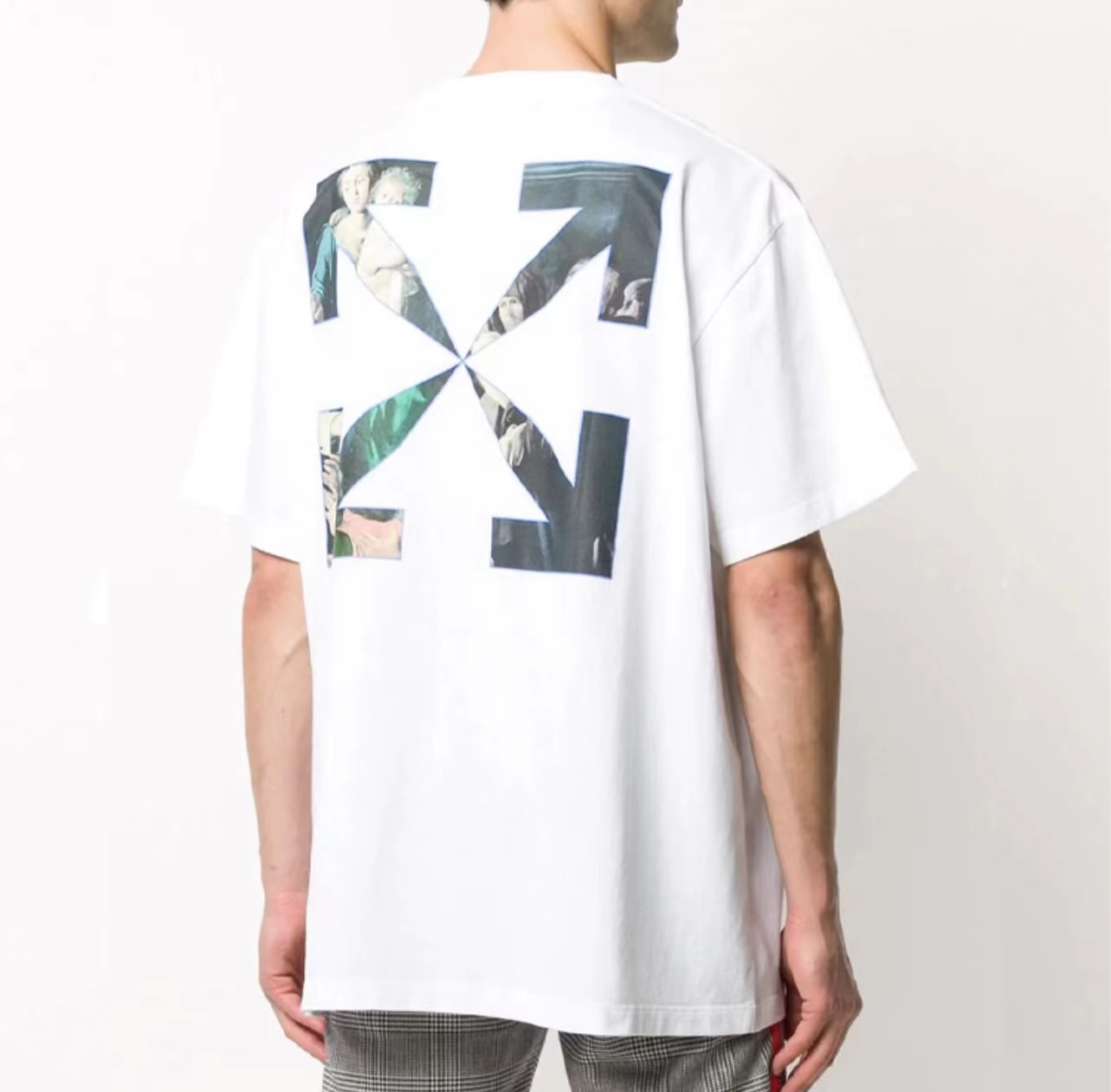 OW colorful religious print short sleeves