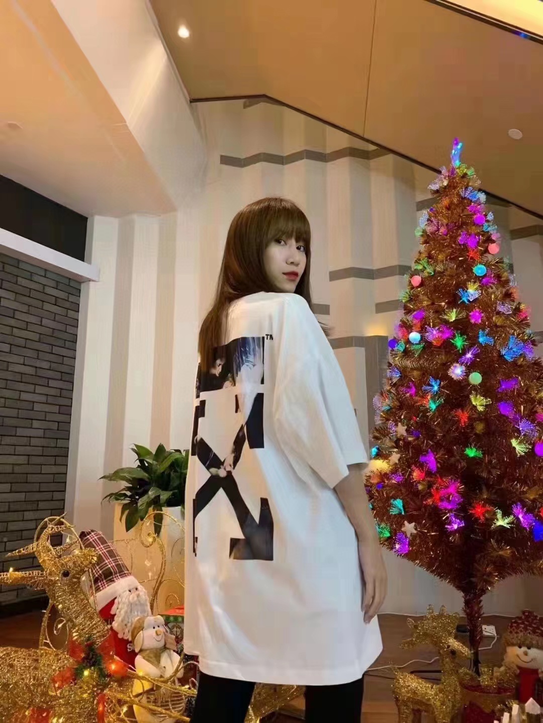 OW angel oil painting short sleeve