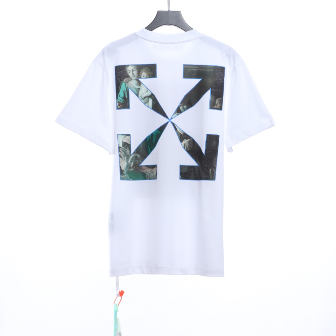 OW colorful religious print short sleeves