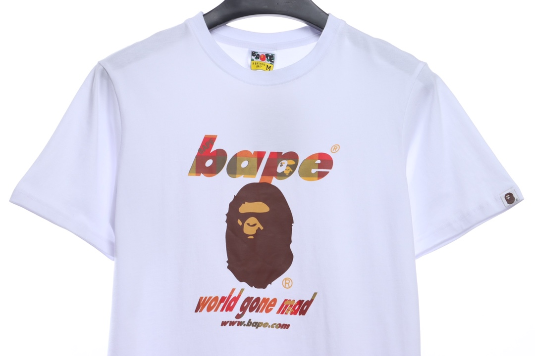 BAPE ape head crazy world series short sleeves