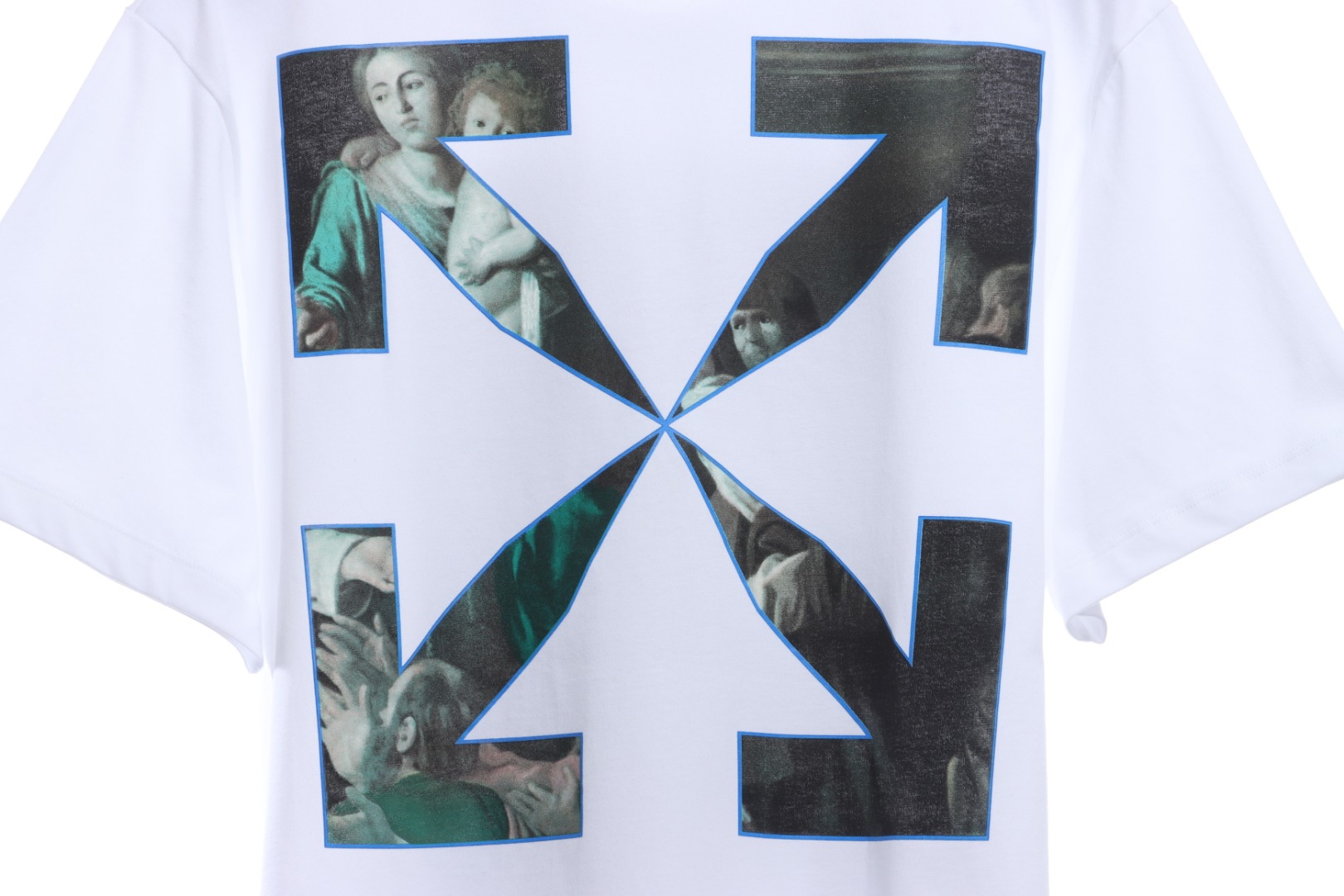 OW colorful religious print short sleeves