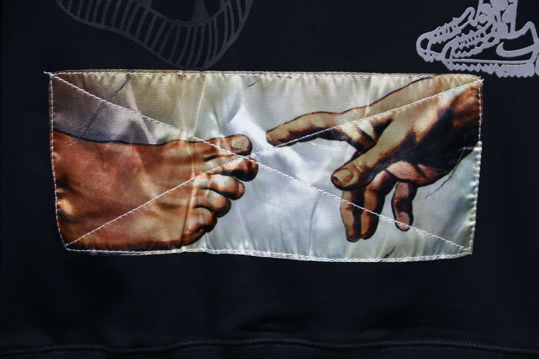 NK 3M reflective graffiti print giraffe sweater pullover