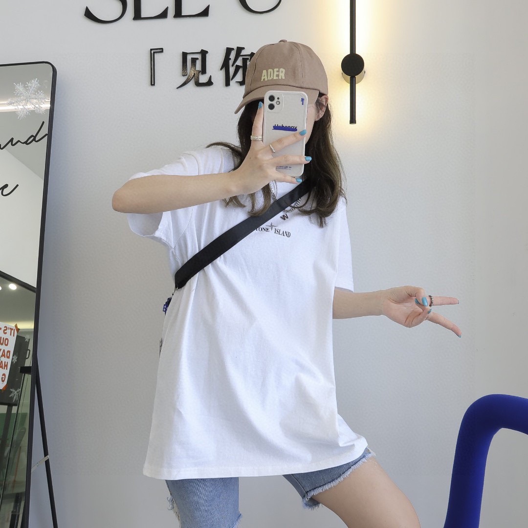 Stone Island Stone island ruins compass printing short sleeves