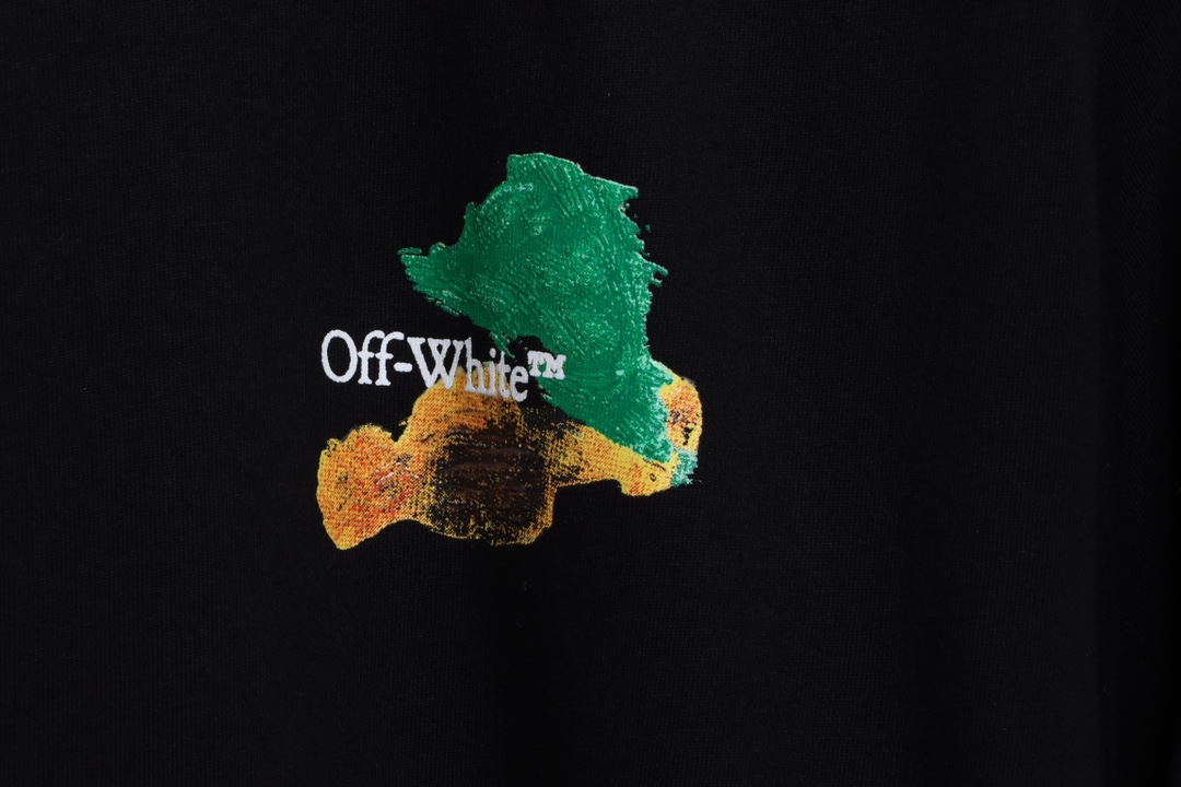 OW Environmental Protection Ink hand-painted graffiti short sleeves