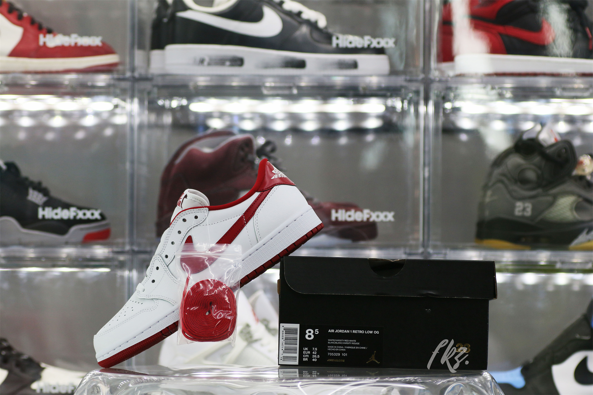 Air Jordan 1 Retro Low White Varsity Red