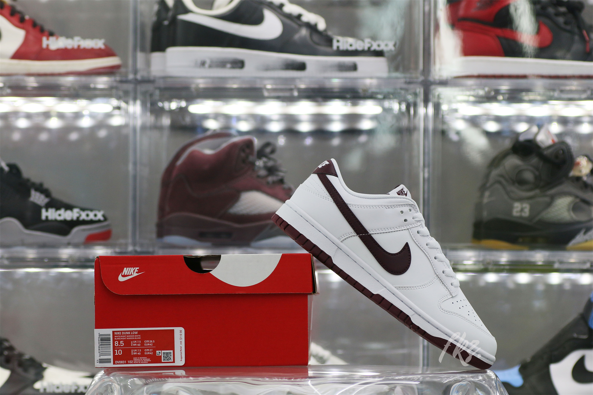 Nike Dunk Low Retro White Night Maroon