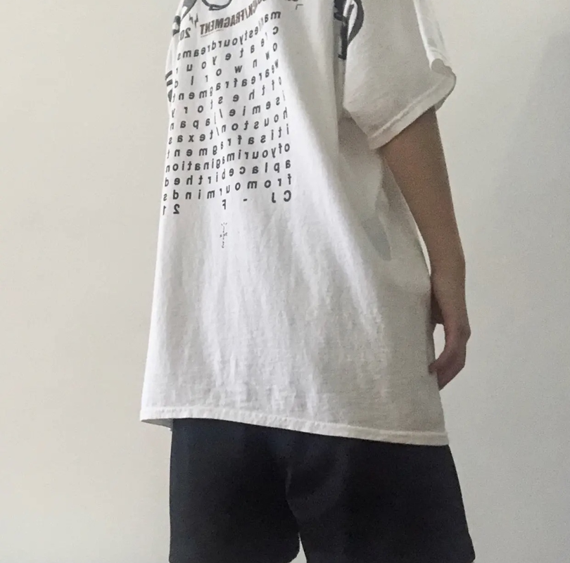 Travis Scott Joint badge style Logo letter foam printing round collar and short sleeves