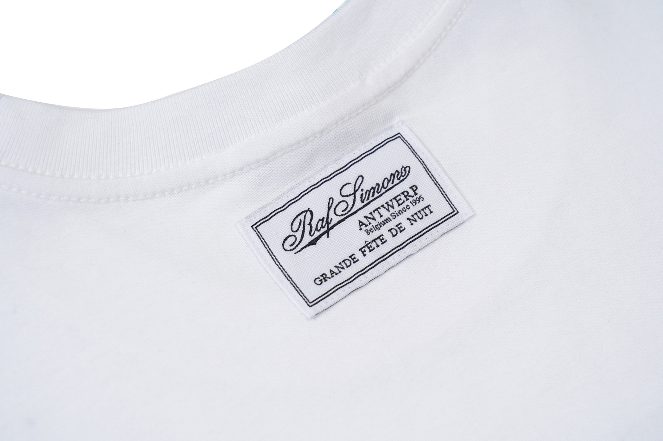 RAF SIMONS Phantom Portrait Slogan Short Sleeve T-Shirt White