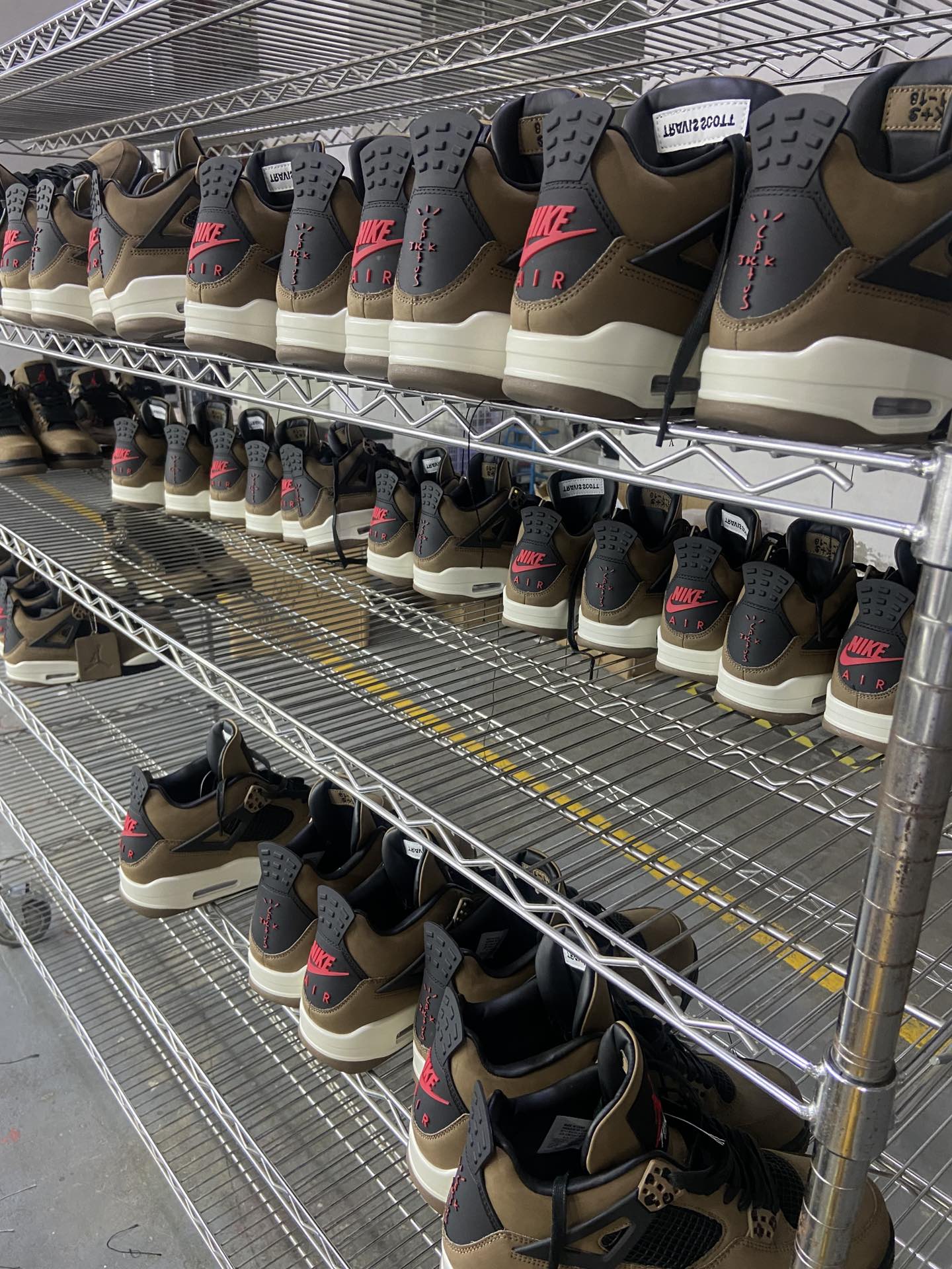 Air Jordan 4 Retro Travis Scott Olive Custom Shoes