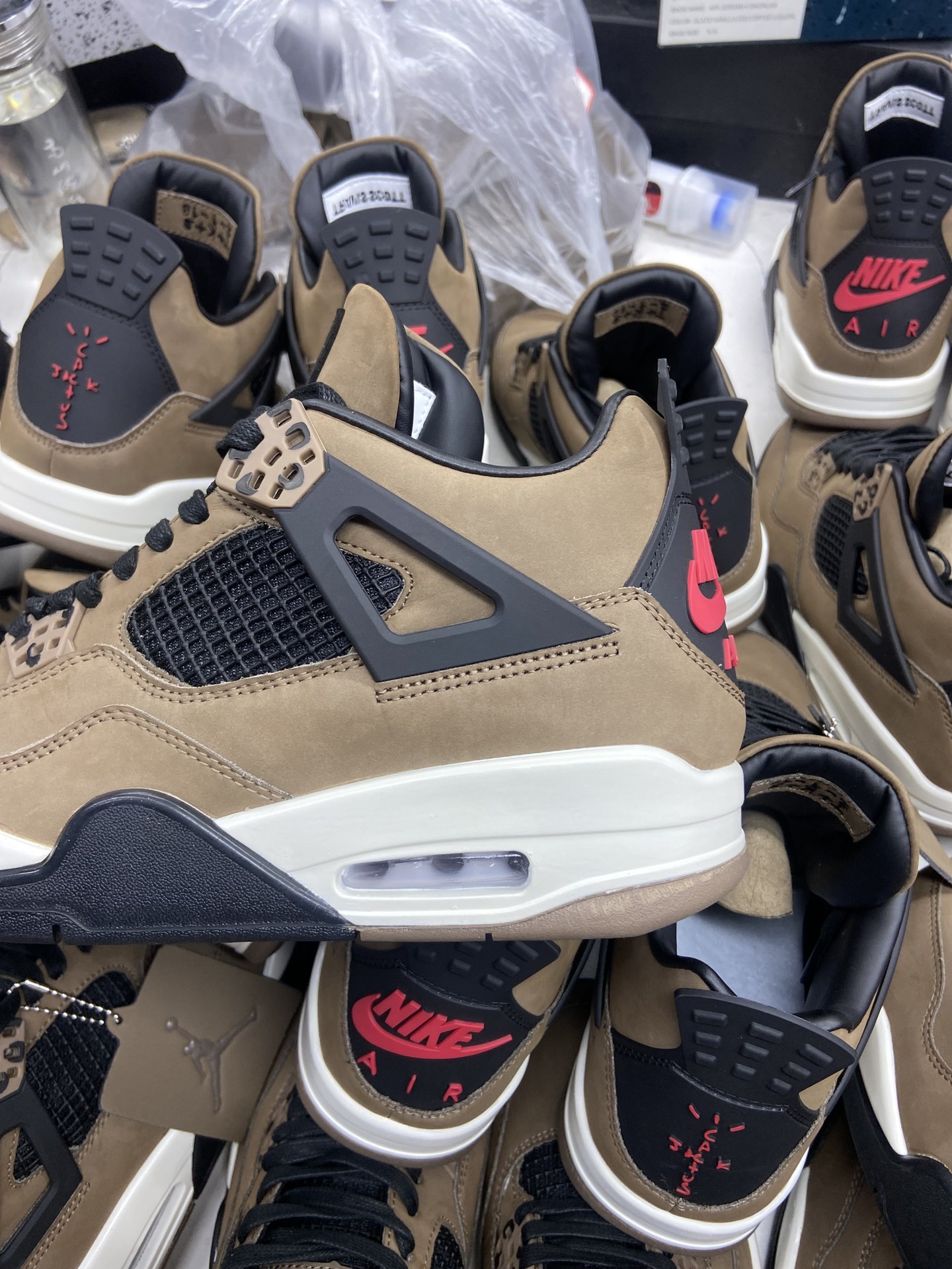 Air Jordan 4 Retro Travis Scott Olive Custom Shoes
