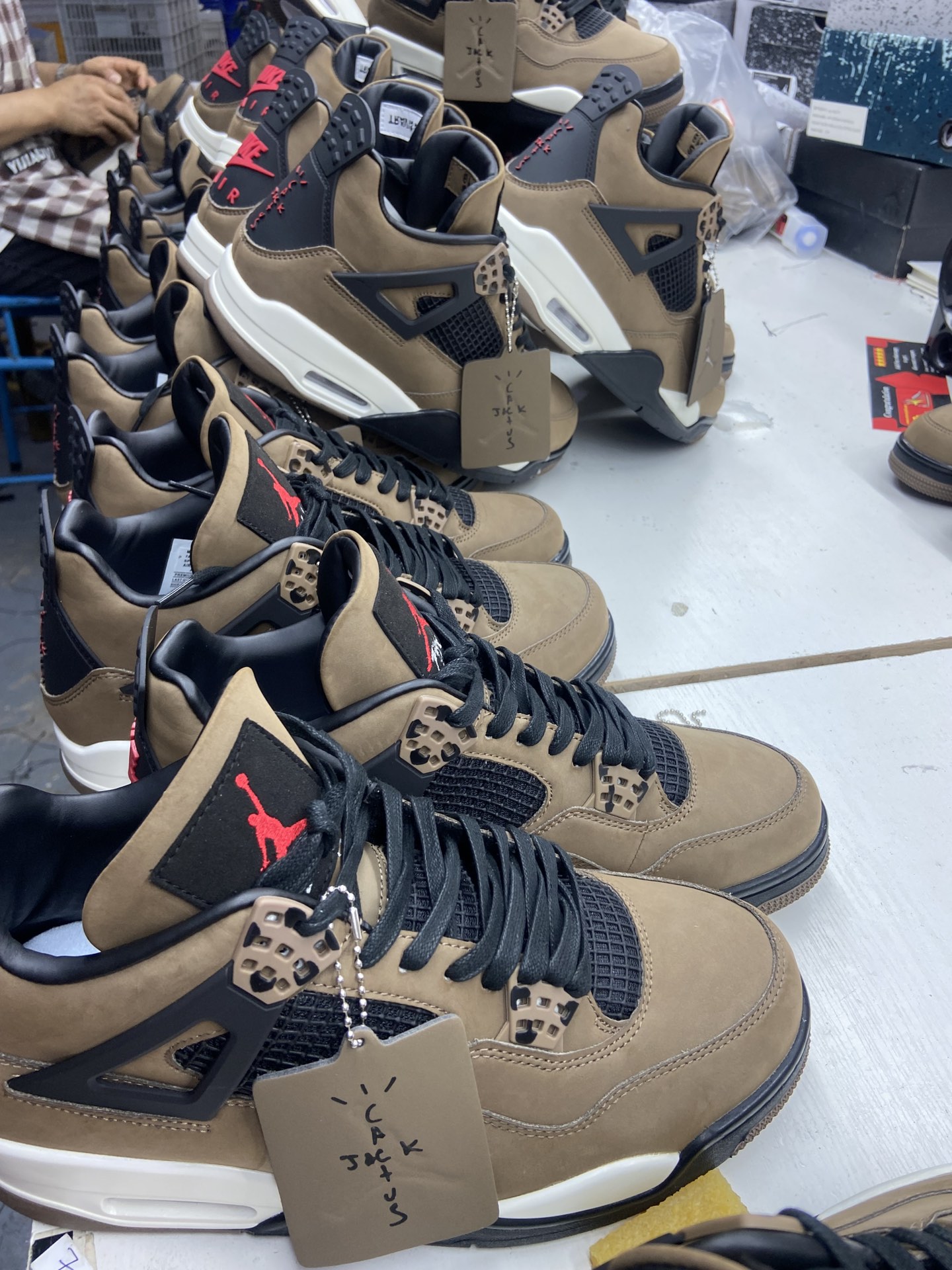 Air Jordan 4 Retro Travis Scott Olive Custom Shoes