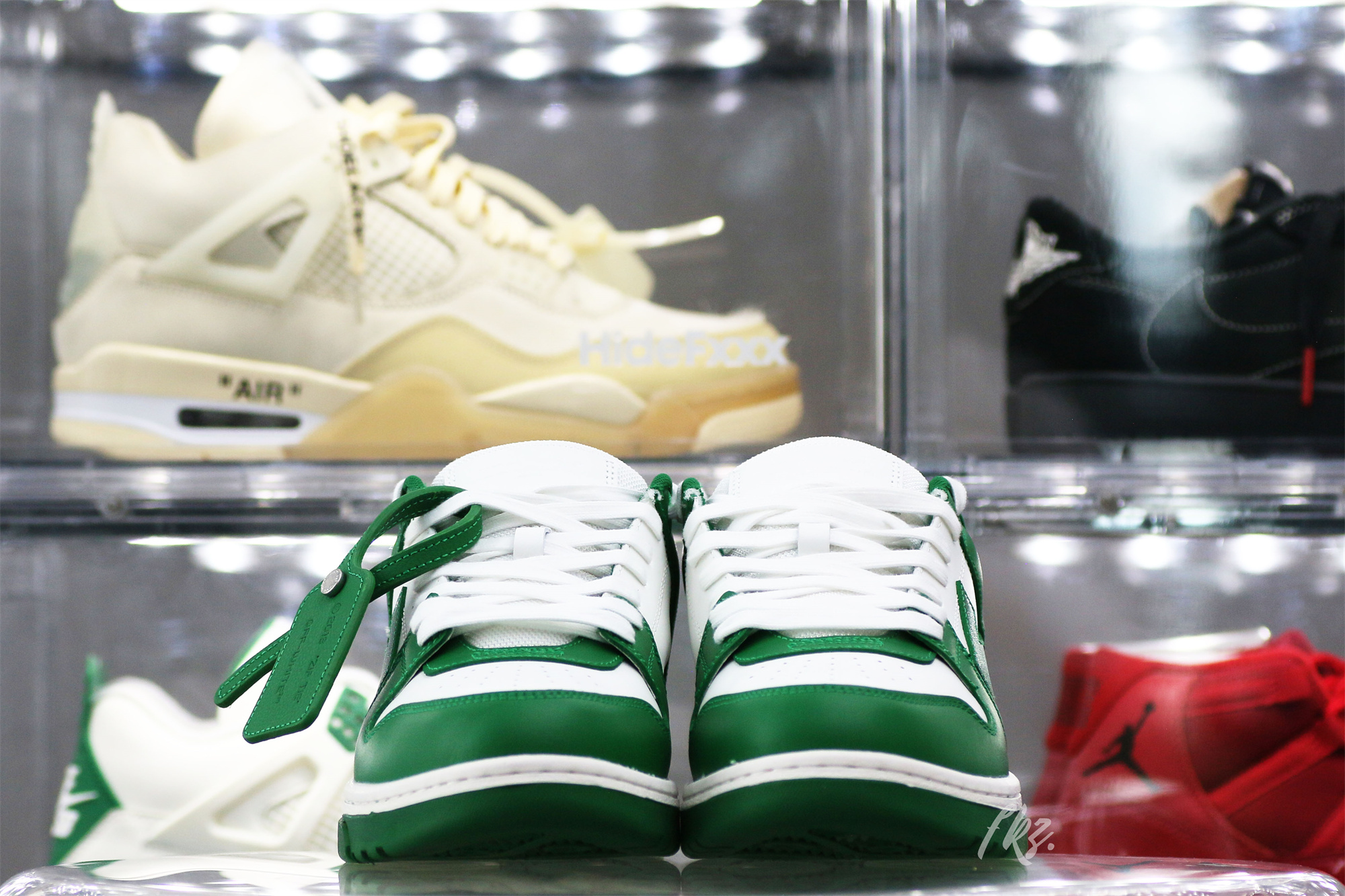 Off-White Green and White Out Of Office Sneaker