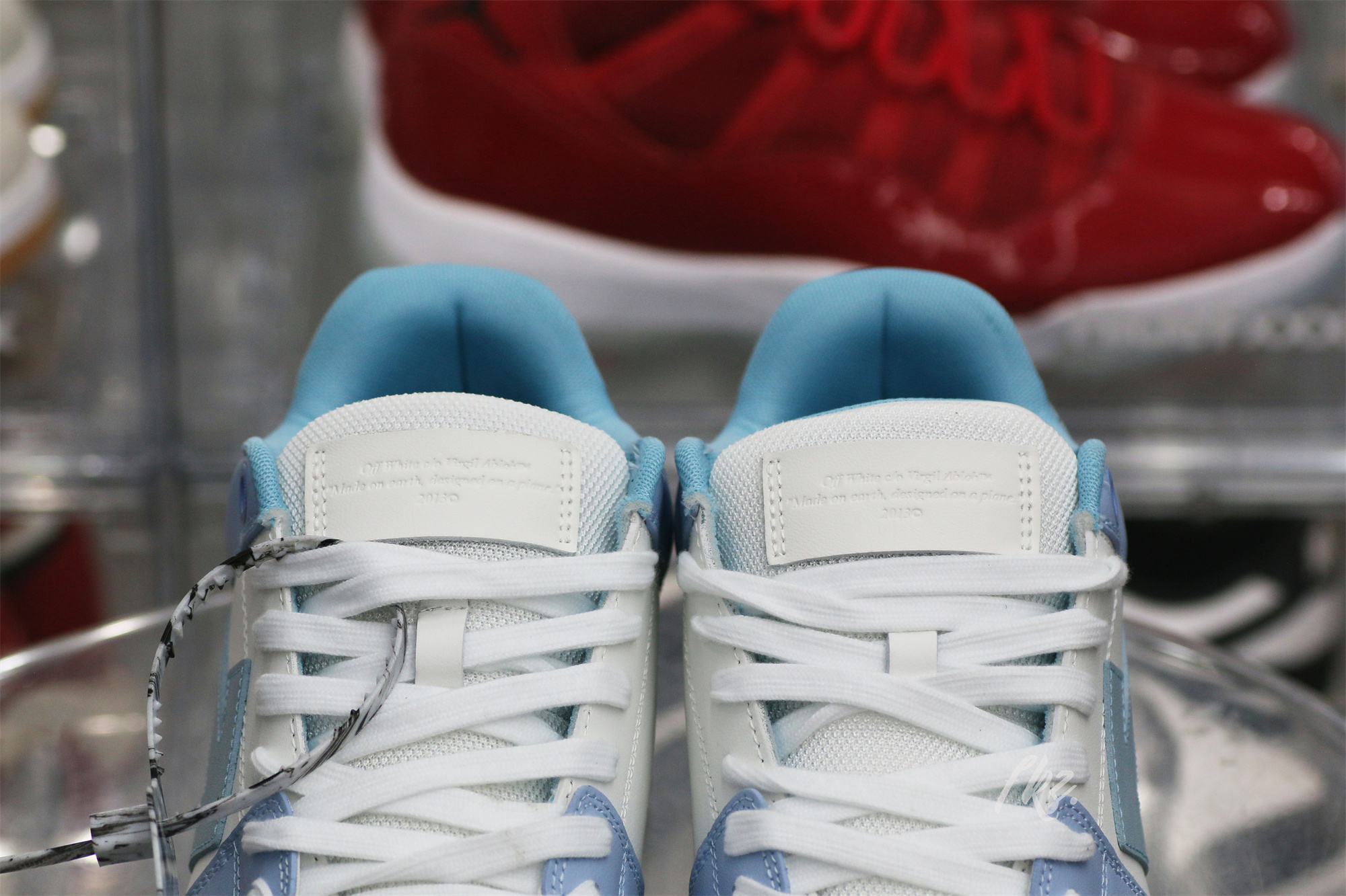 OFF-WHITE Blue & White Out Of Office Sneakers