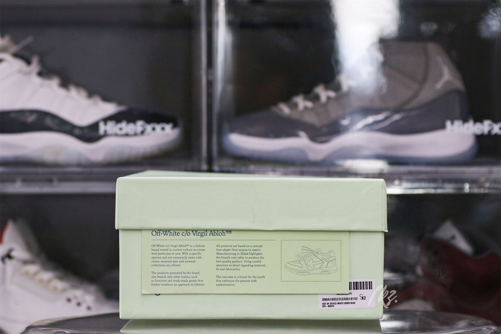 OFF-WHITE White & Navy Out Of Office Sneakers