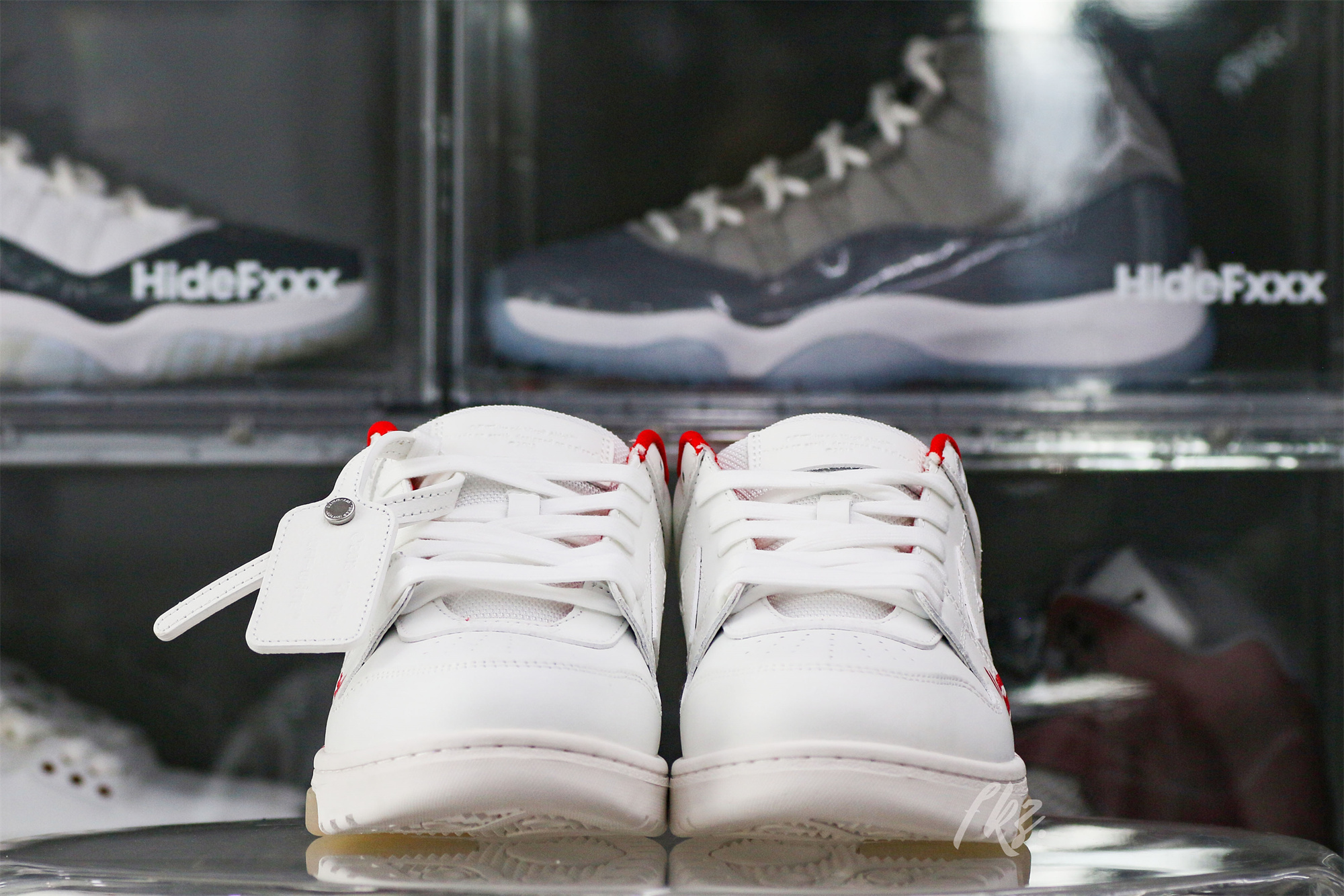 OFF-WHITE White & Red Out of Office ‘OOO’ sneakers