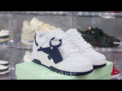 Off-White White Navy Blue Out Of Office Sneaker