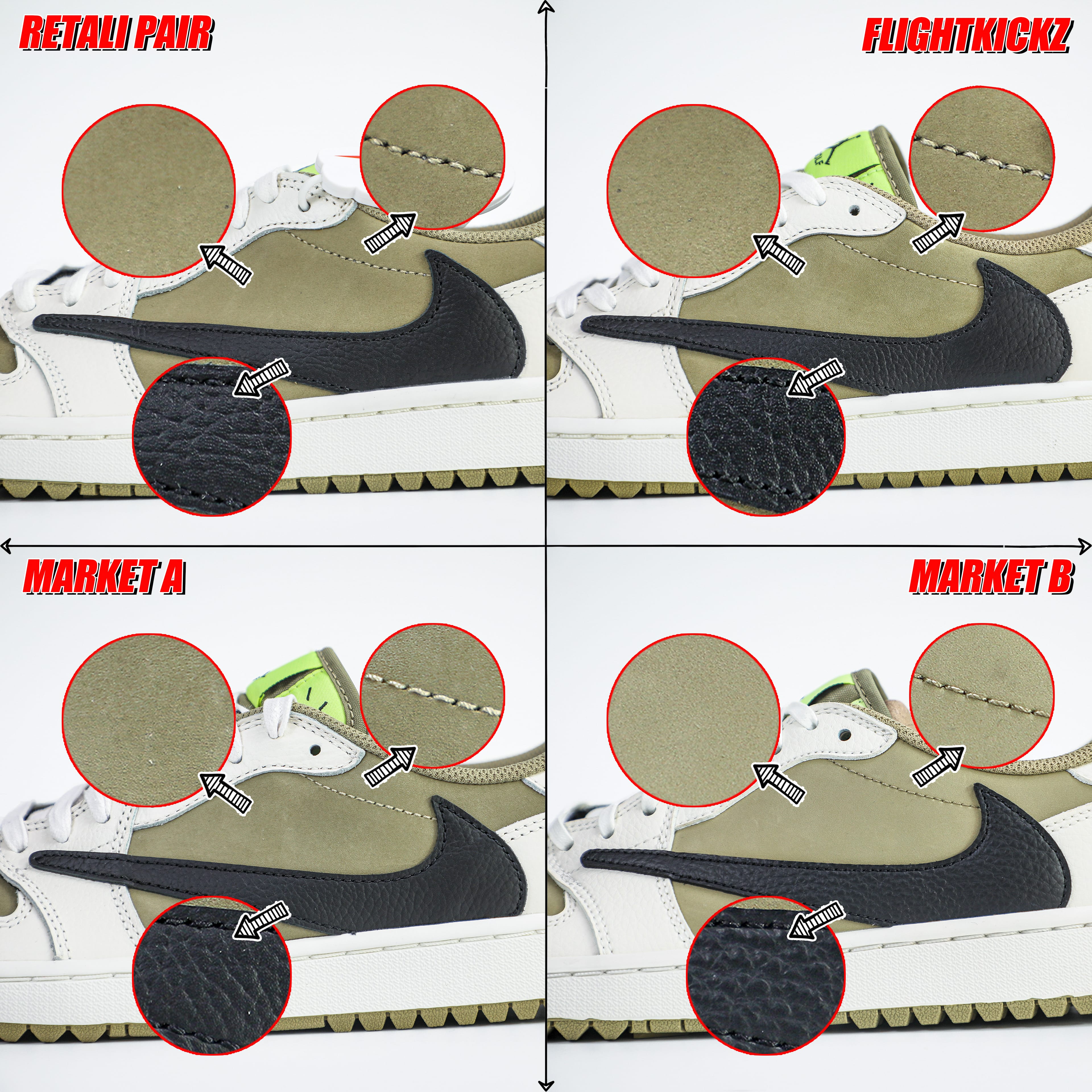 Travis Scott x Air Jordan 1 Low Golf Neutral Olive (LN5 A1)