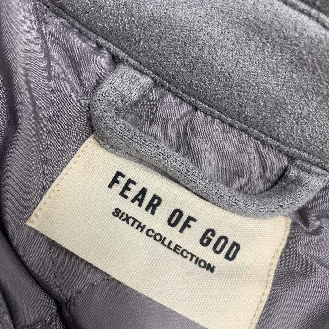 Fear of God F0G Heavyweight and Superb Black Suede Shirt Jacket